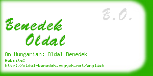 benedek oldal business card